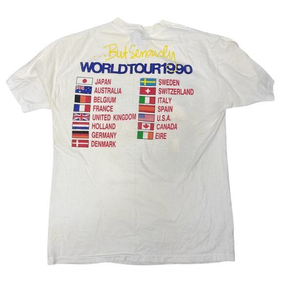 Vintage 1990 Phil Collins …But Seriously World Tour Concert White T-shirt Large - Picture 4 of 5